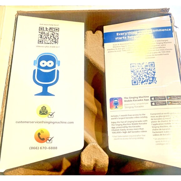 Singing Machine SingCast One  w/Wireless Microphone- Black (SEE PHOTOS) - Picture 7 of 13